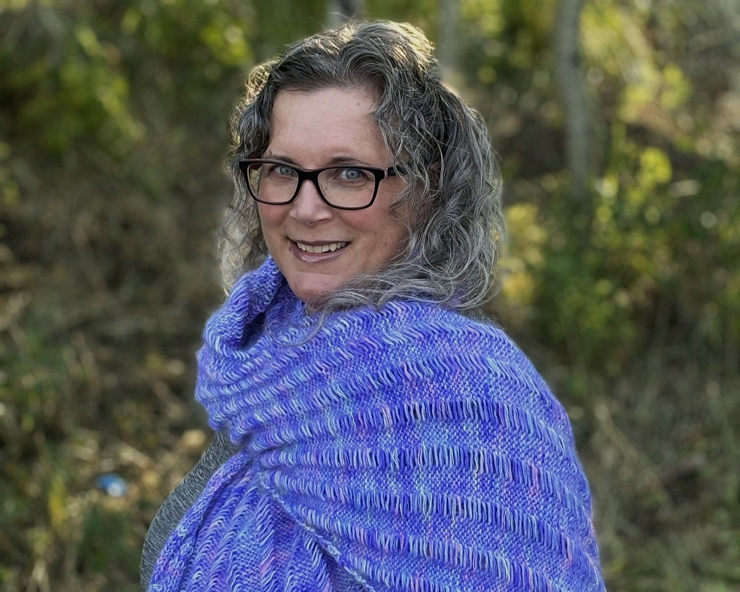 Clapotis Kit-Shrinking Violet and Unicorn Fluff Set, DK Weight - Pleasant Valley Fibers