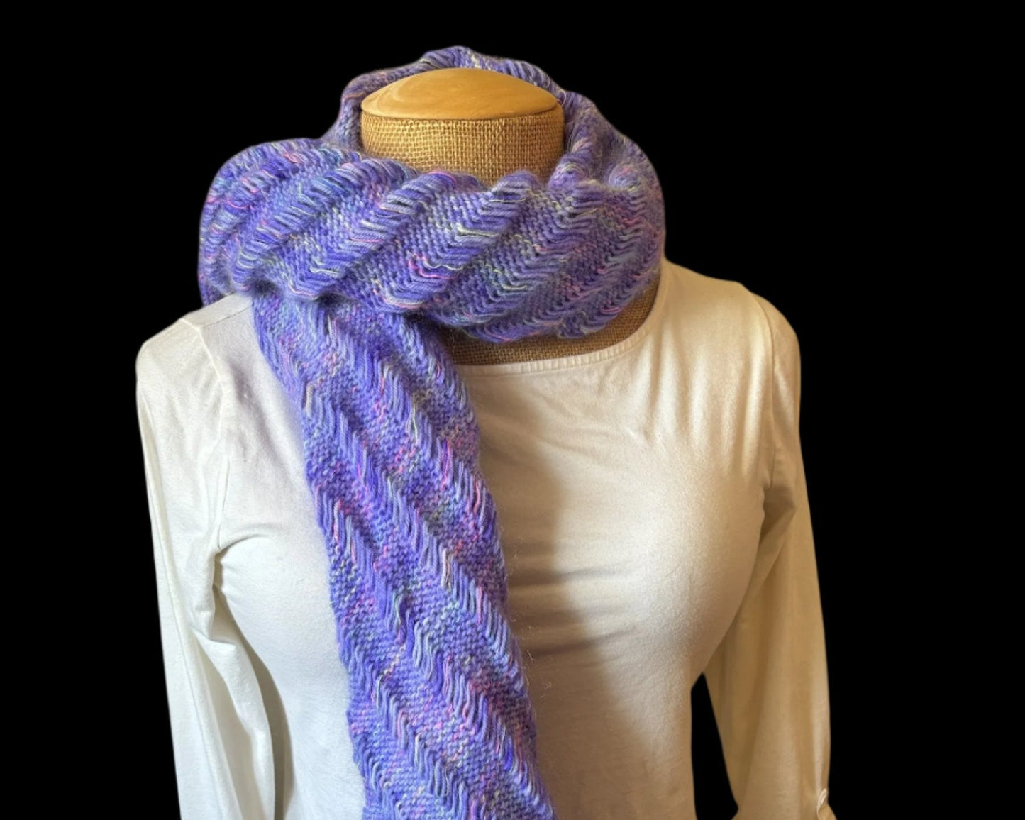 Clapotis Kit-Shrinking Violet and Unicorn Fluff Set, DK Weight - Pleasant Valley Fibers