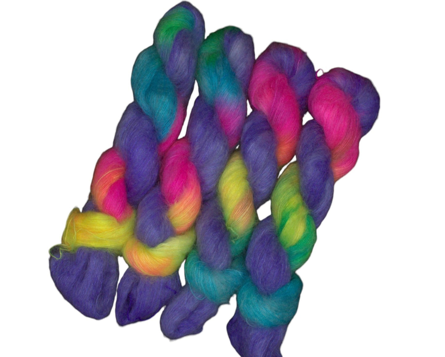 Clapotis Kit-Shrinking Violet and Unicorn Fluff Set, DK Weight - Pleasant Valley Fibers