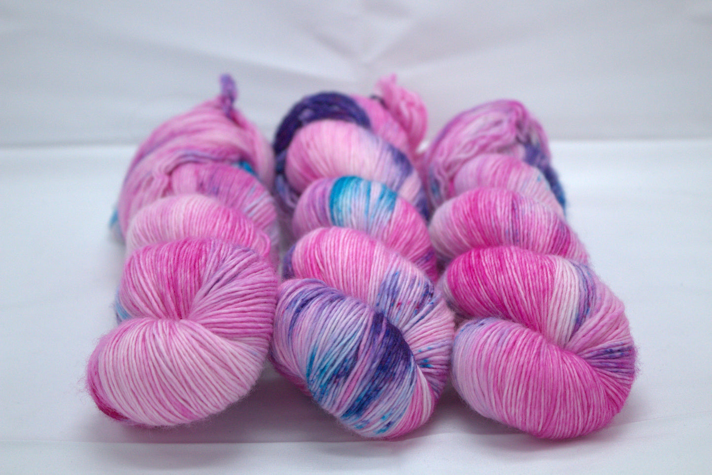 Pink Speckled, Soft Singles Fingering Weight Yarn