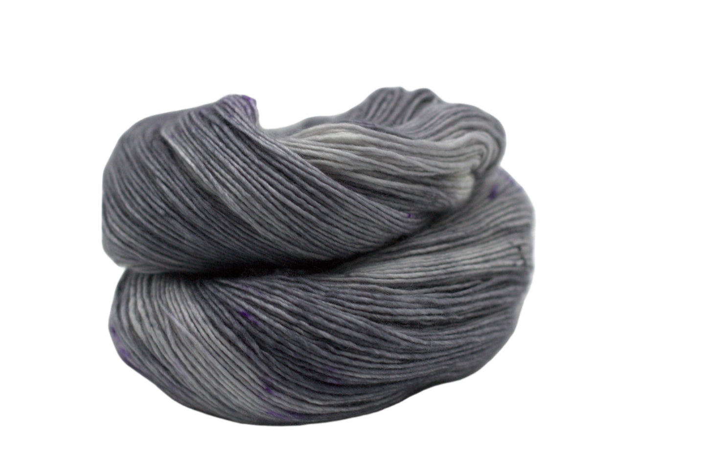 Silver Speckle, Soft Singles Fingering Weight Yarn