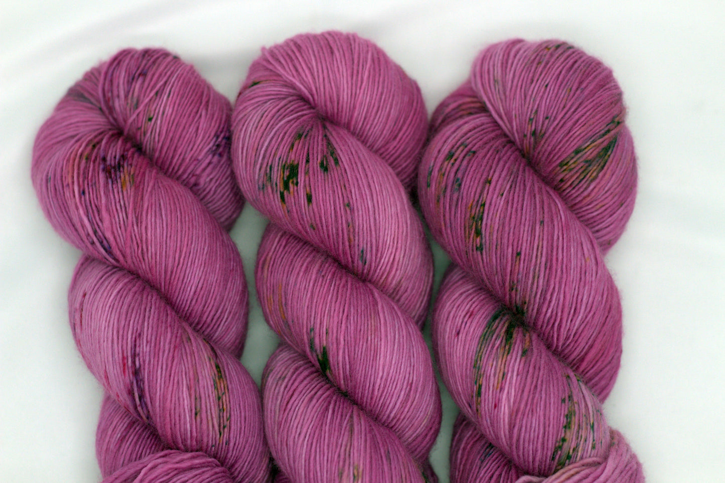 Deep Orchid Speckle, Soft Singles Fingering Weight Yarn