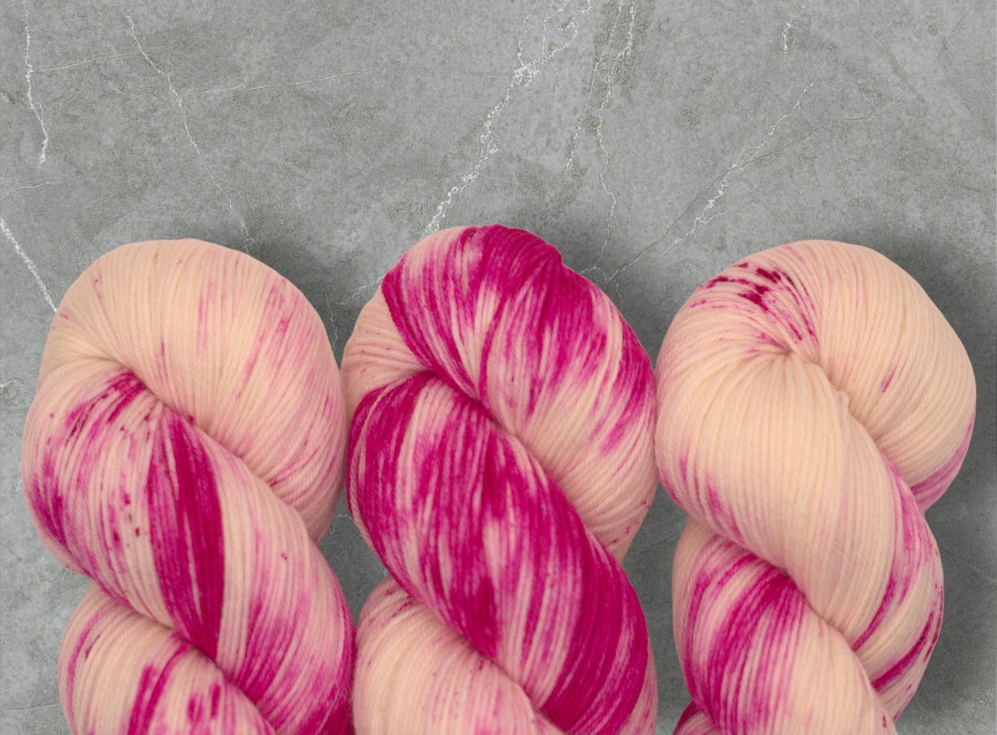 Positively Pink Speckled, Fingering Weight Yarn