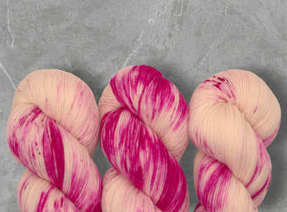 Positively Pink Speckled, Fingering Weight Yarn