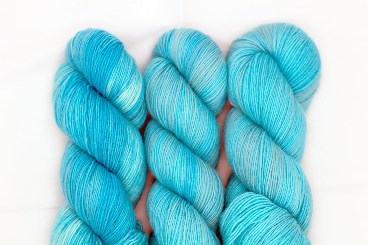 Light Turquoise (tonal), Soft Singles Fingering Weight Yarn
