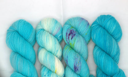 Light Turquoise (tonal), Soft Singles Fingering Weight Yarn
