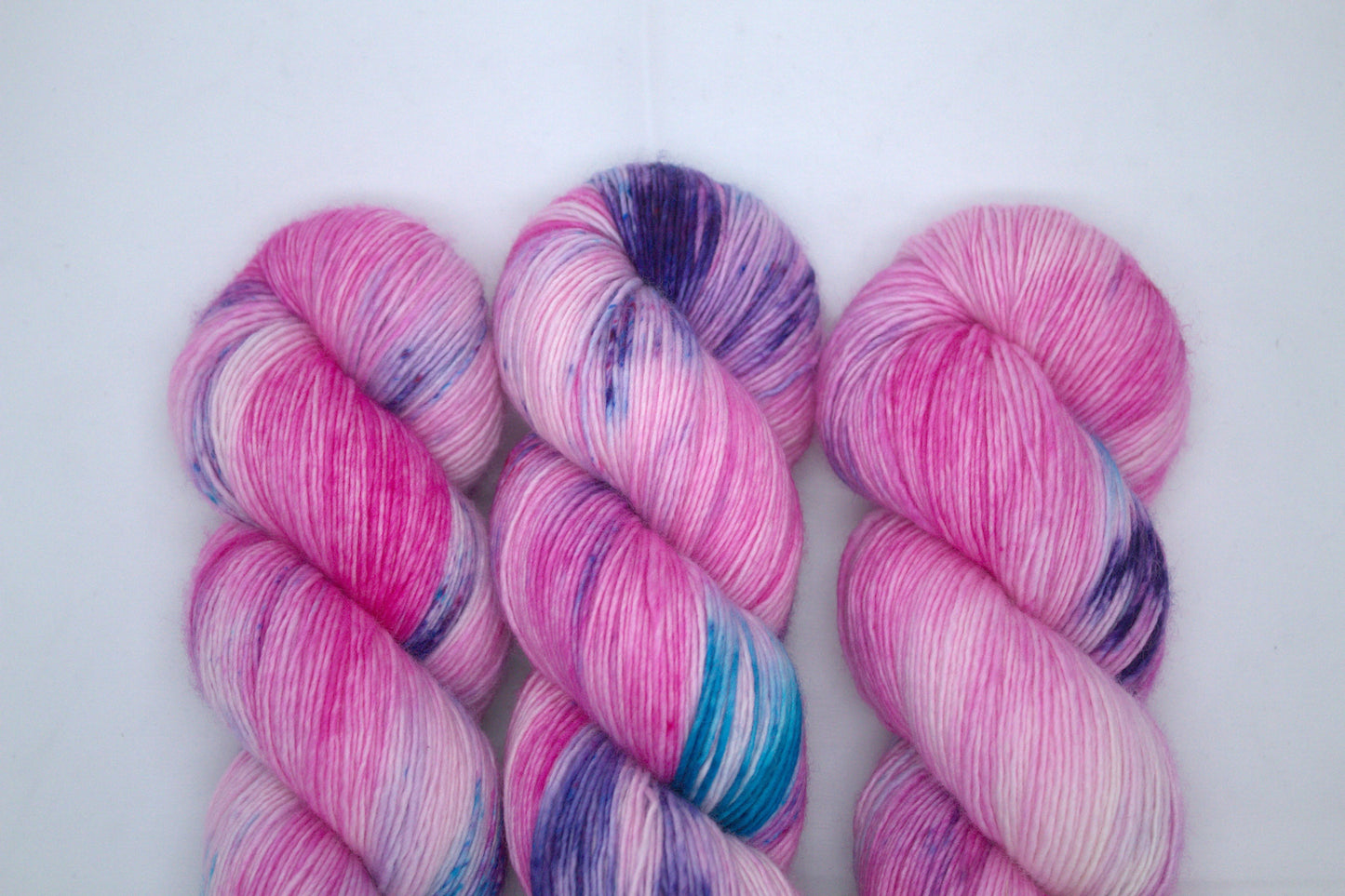 Pink Speckled, Soft Singles Fingering Weight Yarn