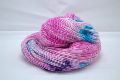 Pink Speckled, Soft Singles Fingering Weight Yarn
