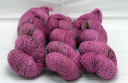 Deep Orchid Speckle, Soft Singles Fingering Weight Yarn