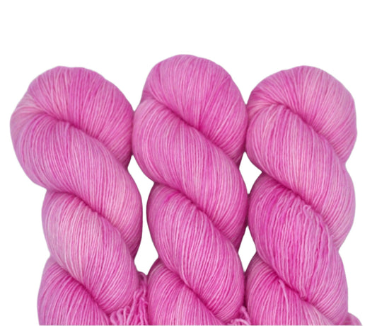 Pink (tonal), Single Ply Fingering Weight Yarn