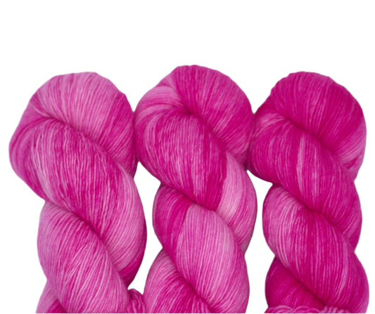 Magenta (tonal),Single Ply Fingering Weight Yarn