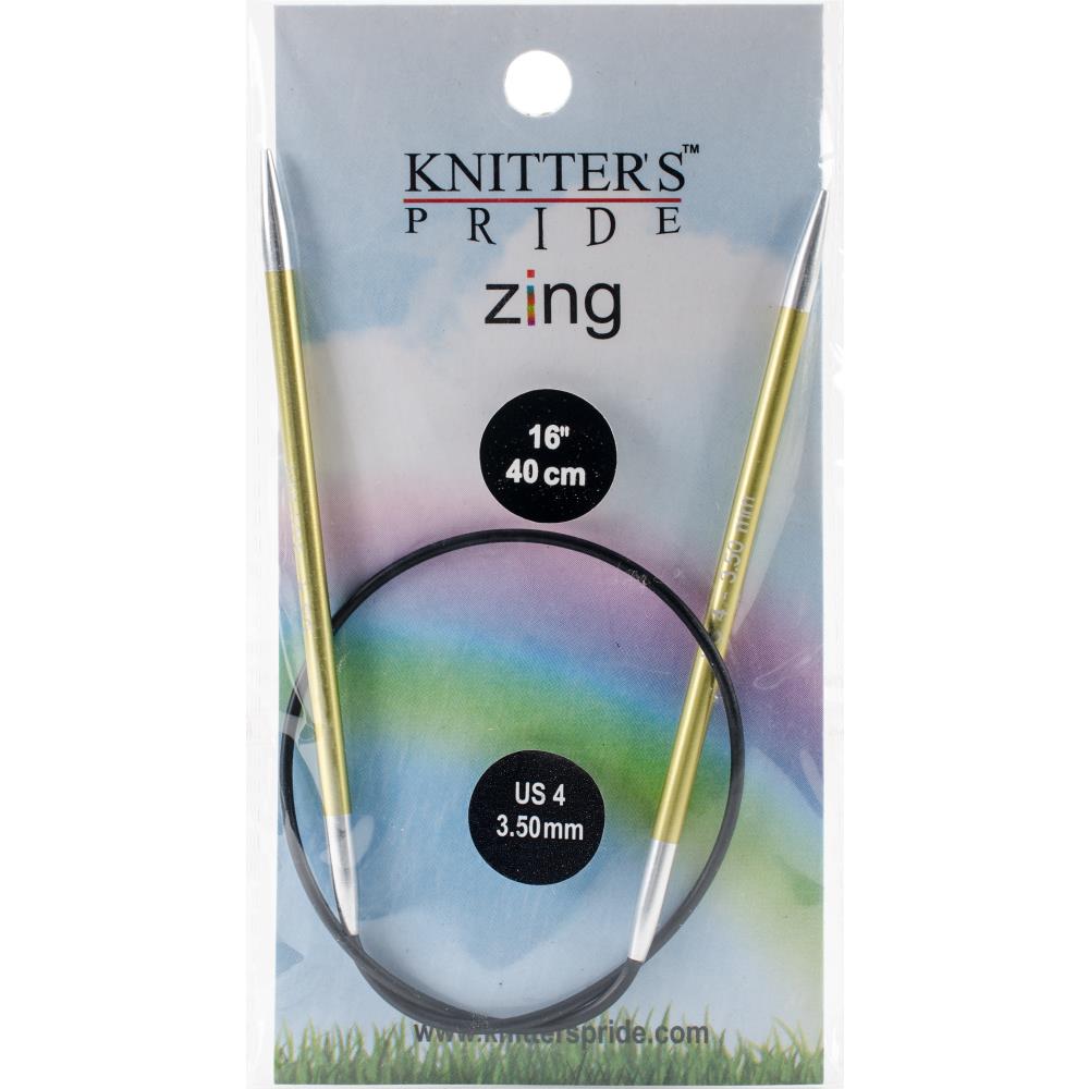 Knitter's Pride Zing 16 inch Fixed Circular Needles Size 4/3.50mm - Pleasant Valley Fibers