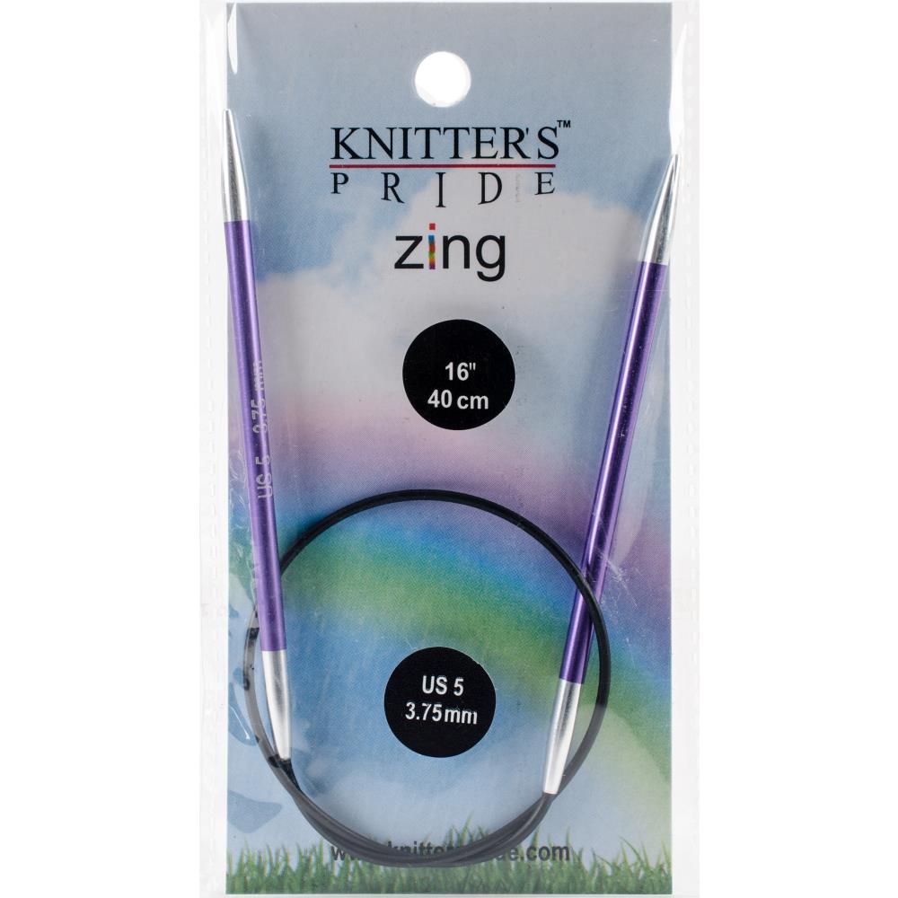 Knitter's Pride Zing 16 inch Fixed Circular Needles Size 5/3.75mm - Pleasant Valley Fibers
