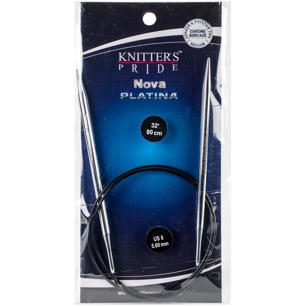 Knitter's Pride Nova Platina Fixed Circular Needles 32 in. Size 8/5.00mm - Pleasant Valley Fibers