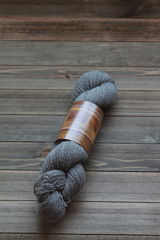 Undyed Fingering Weight 25% Medium Grey - Pleasant Valley Fibers