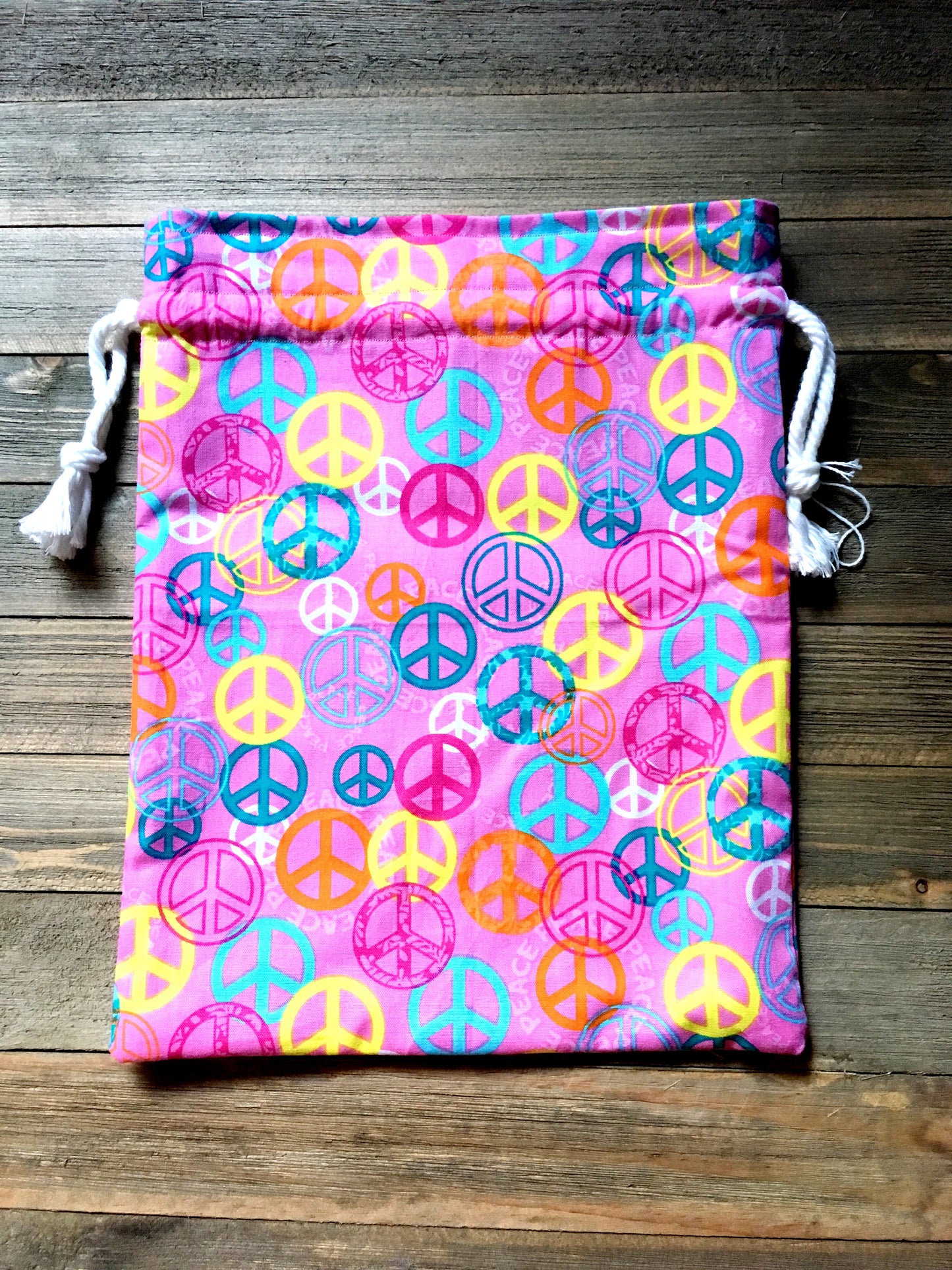 Peace Sign Project Bag - Pleasant Valley Fibers